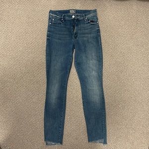 Mother stunner zip ankle step fray